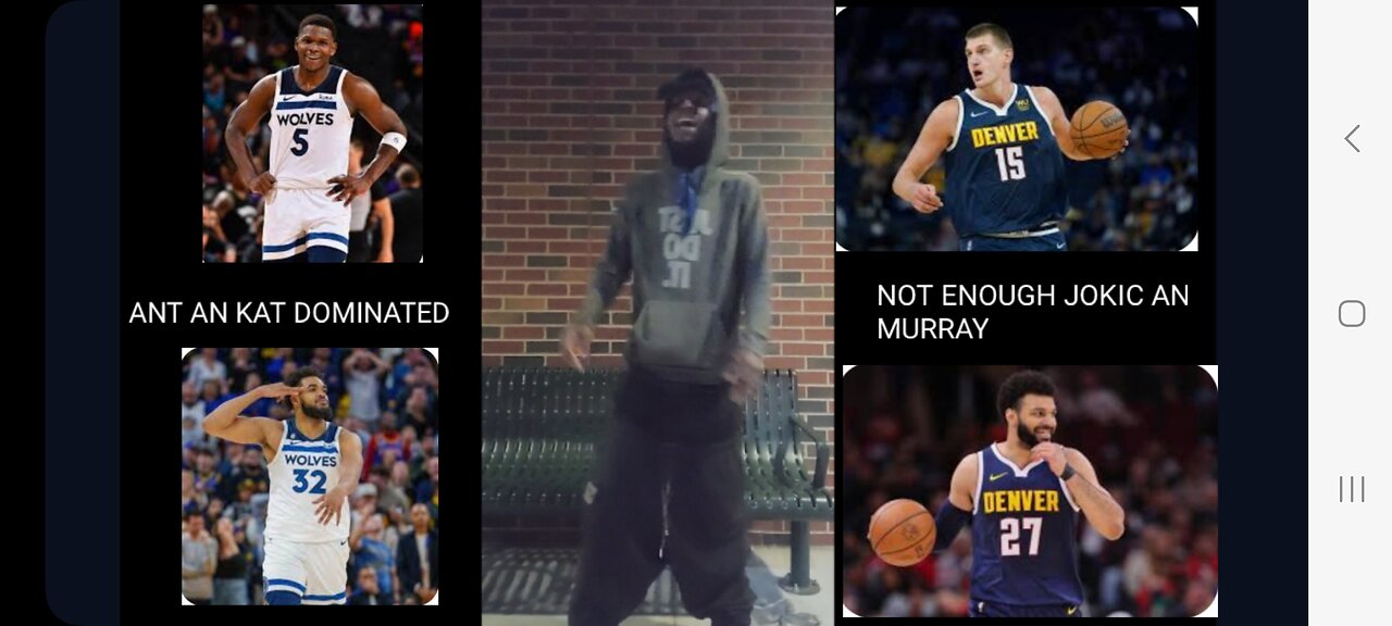 MINNESOTA VS DENVER GAME 1 PLAYOFF WAT A SURPRISE KAT ANT GOBERT UP UP JOKIC AN MURRAY LOOK BAD💪🏾🔵