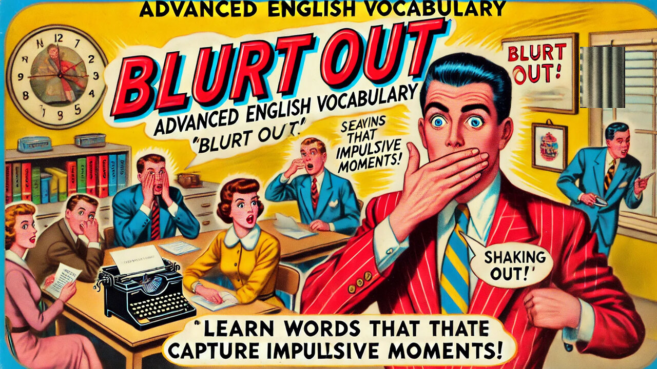 Vocabulary and Pronunciation "BLURT OUT" Advanced English