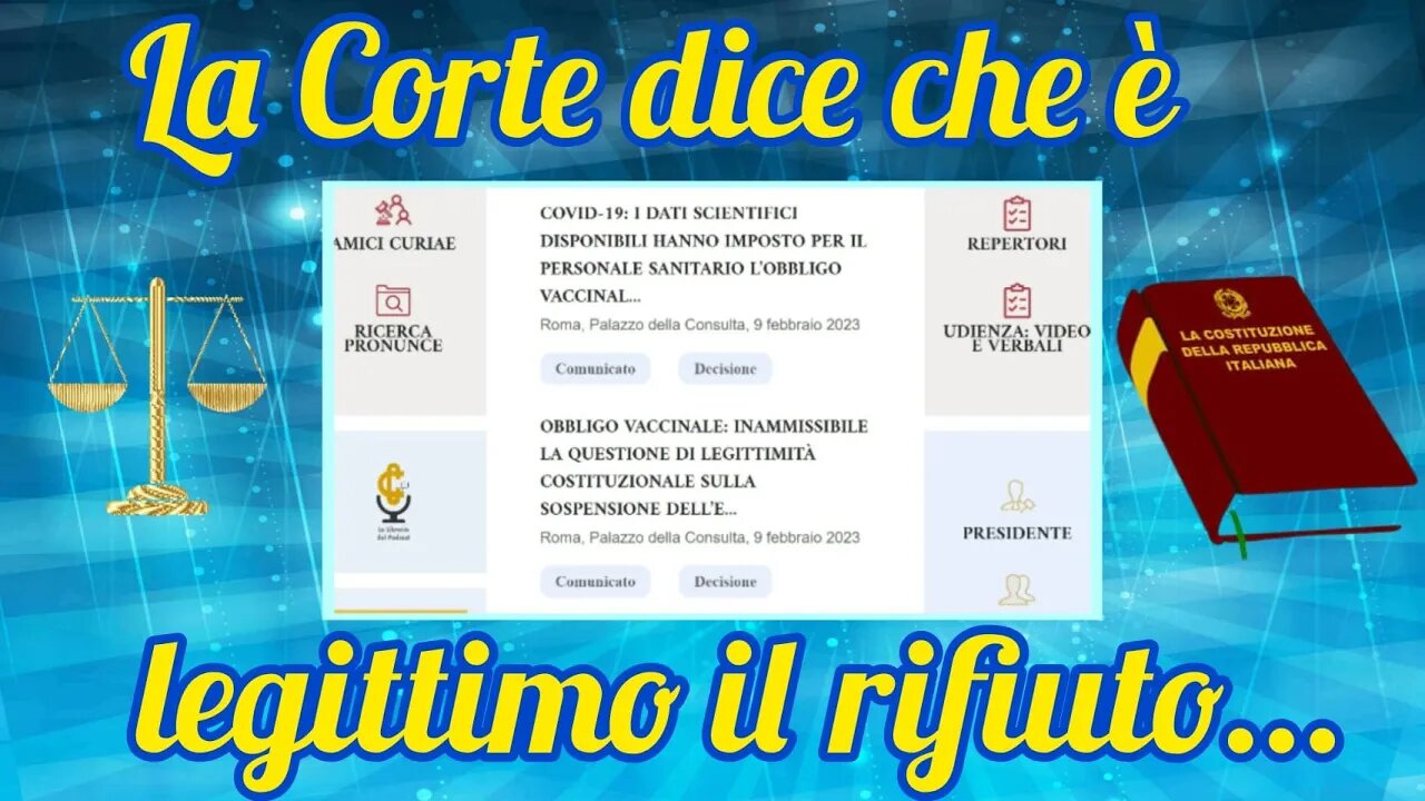 E' arrivata la sentenza della Corte Costituzionale!