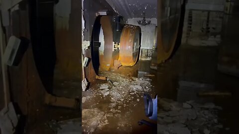 Inside a creepy flooded bank vault