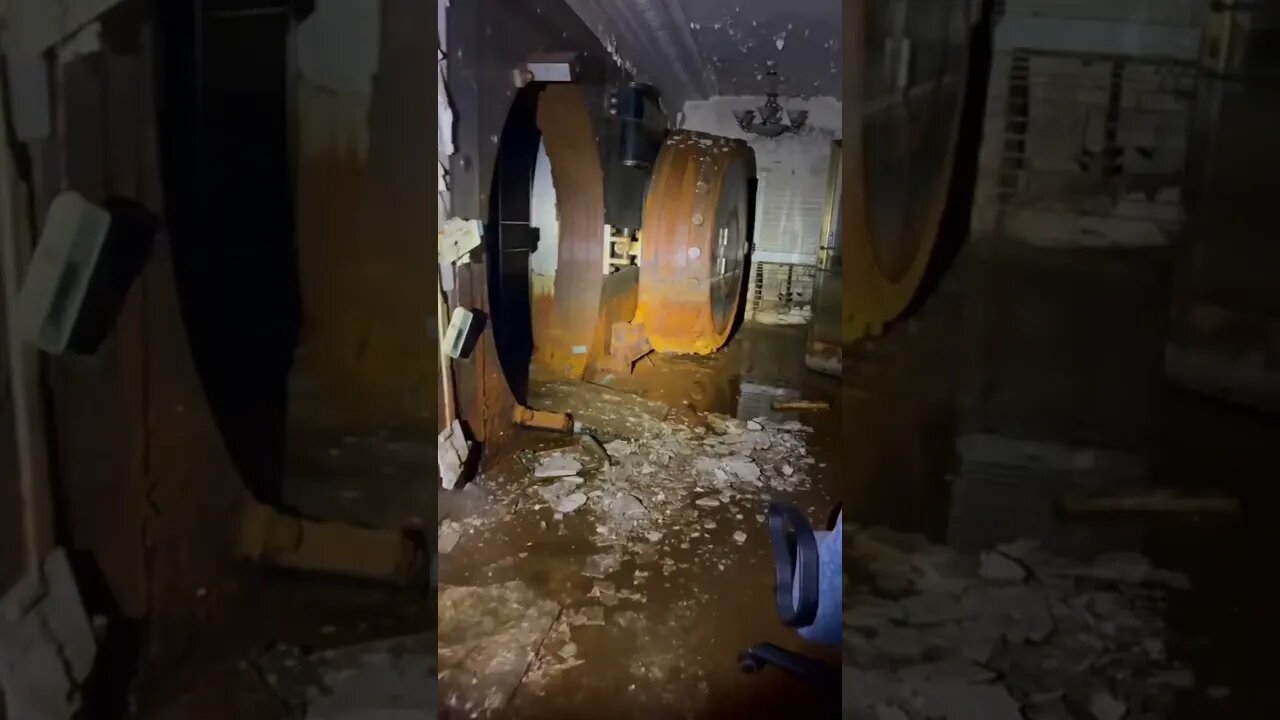 Inside a creepy flooded bank vault