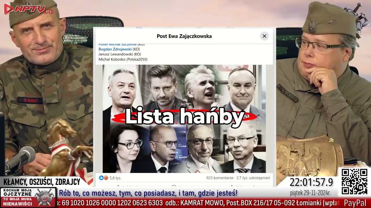 KŁAMCY, OSZUŚCI, ZDRAJCY - Olszański, Osadowski NPTV (29.11.2024)