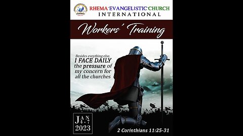 2023 Workers' Training | January 6 Evening Service | PastorB.