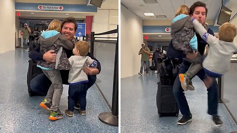 Heartwarming airport reunion turns into epic fail