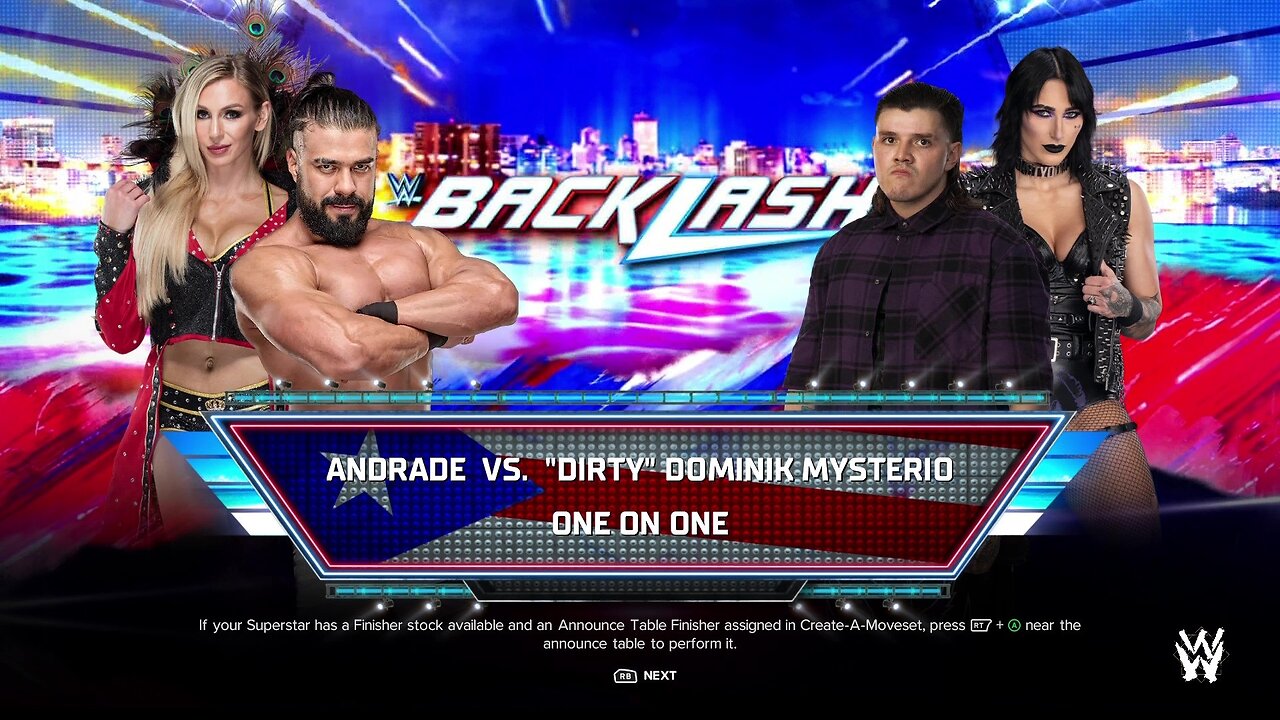 WWE 2k24 Andrade vs Dominik Mysterio