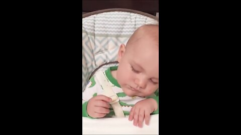 Funny baby video eating #short