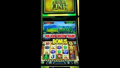 Major Green Train !!! Luxury Line slot machine BONUS!!