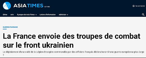 Point Ukraine. SCOOP ! Asia Times: la Légion est déjà en Ukraine! Informations diverses