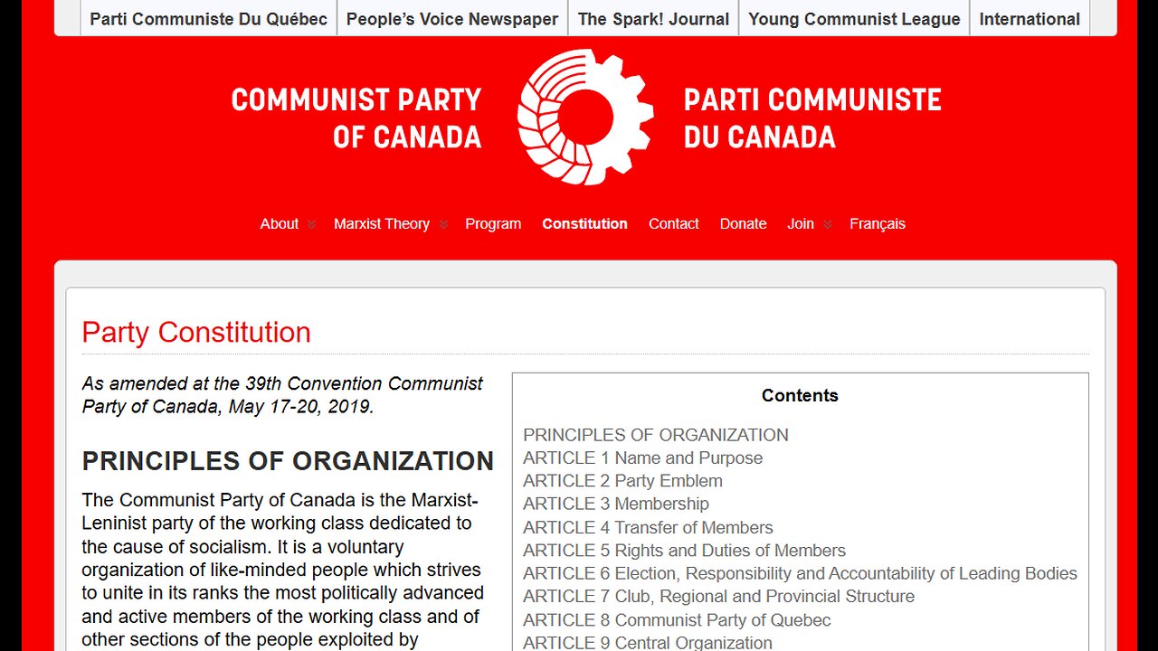 Communist Party Of Canada Actually More Democratic Than Bernier And PPC