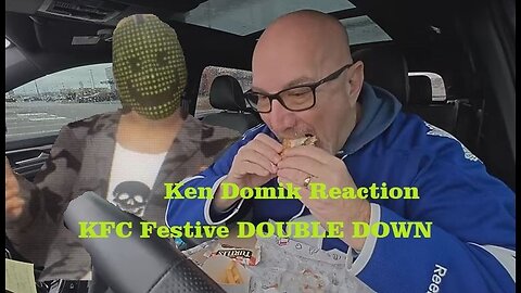 Ken Domik Reaction - KFC Festive DOUBLE DOWN Food Review - 2024