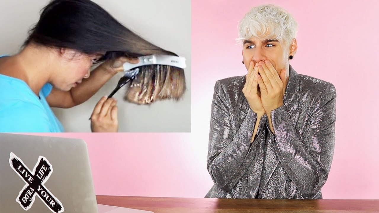 HAIRDRESSER REACTS TO DIY BOX DYE OMBRE FAILS!