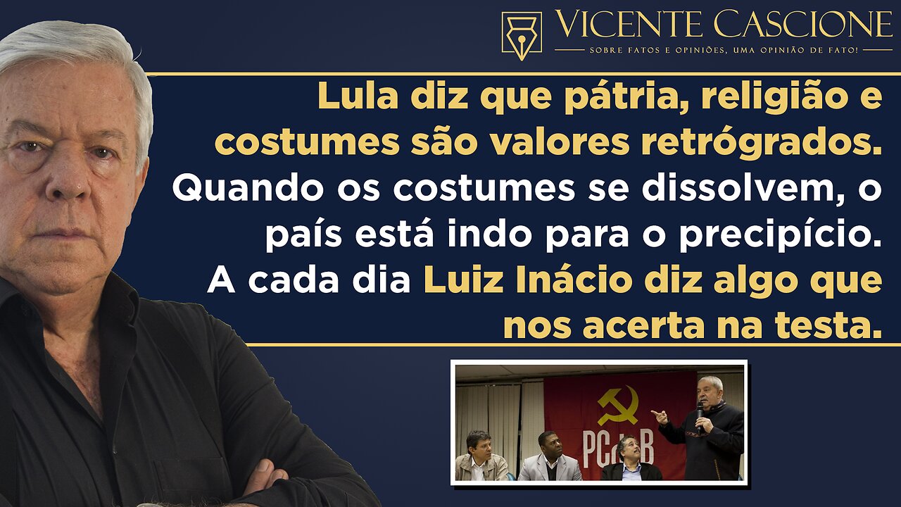 LULA REJEITA A PÁTRIA, COSTUMES E RELIGIÃO. MORAES DIZ QUE TENTARAM TIRÁ-LO DO JOGO. ENTENDA.