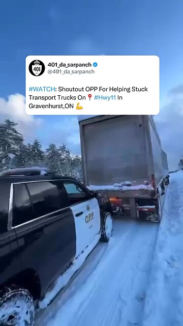 Severe Snowstorm In Gravenhurst Ontario