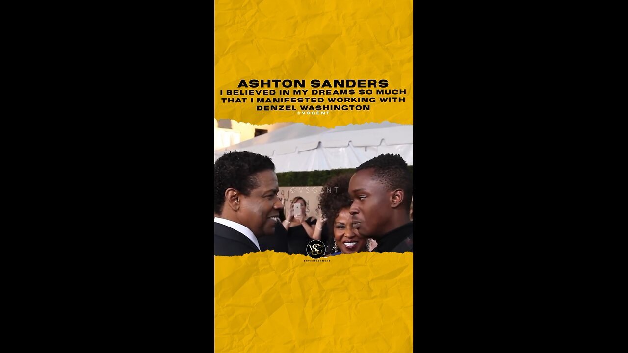 @ashtondsanders I believed in my dreams so much that I manifested working with #DenzelWashington