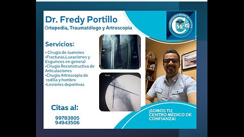 Dr Fredy Portillo le pide que no se automedique!