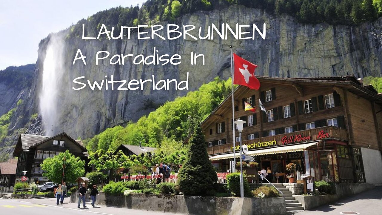 [ 8K ] Switzerland - A Paradise LAUTERBRUNNEN village and valley 8K UHD