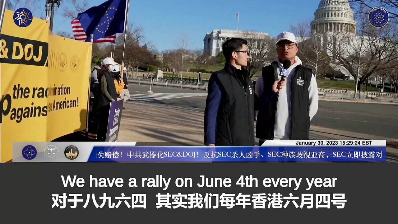 💥“We have a rally on June 4th every year to commemorate the Tiananme 毋忘六四