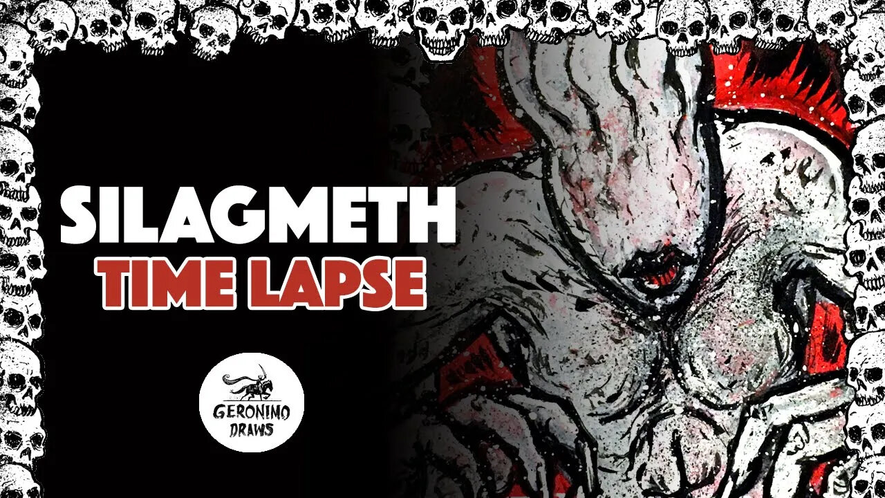 SILGAMETH - Deadly demigoddess that feasts on men's souls | BLOOD REALM (Sketch Card Time Lapse)