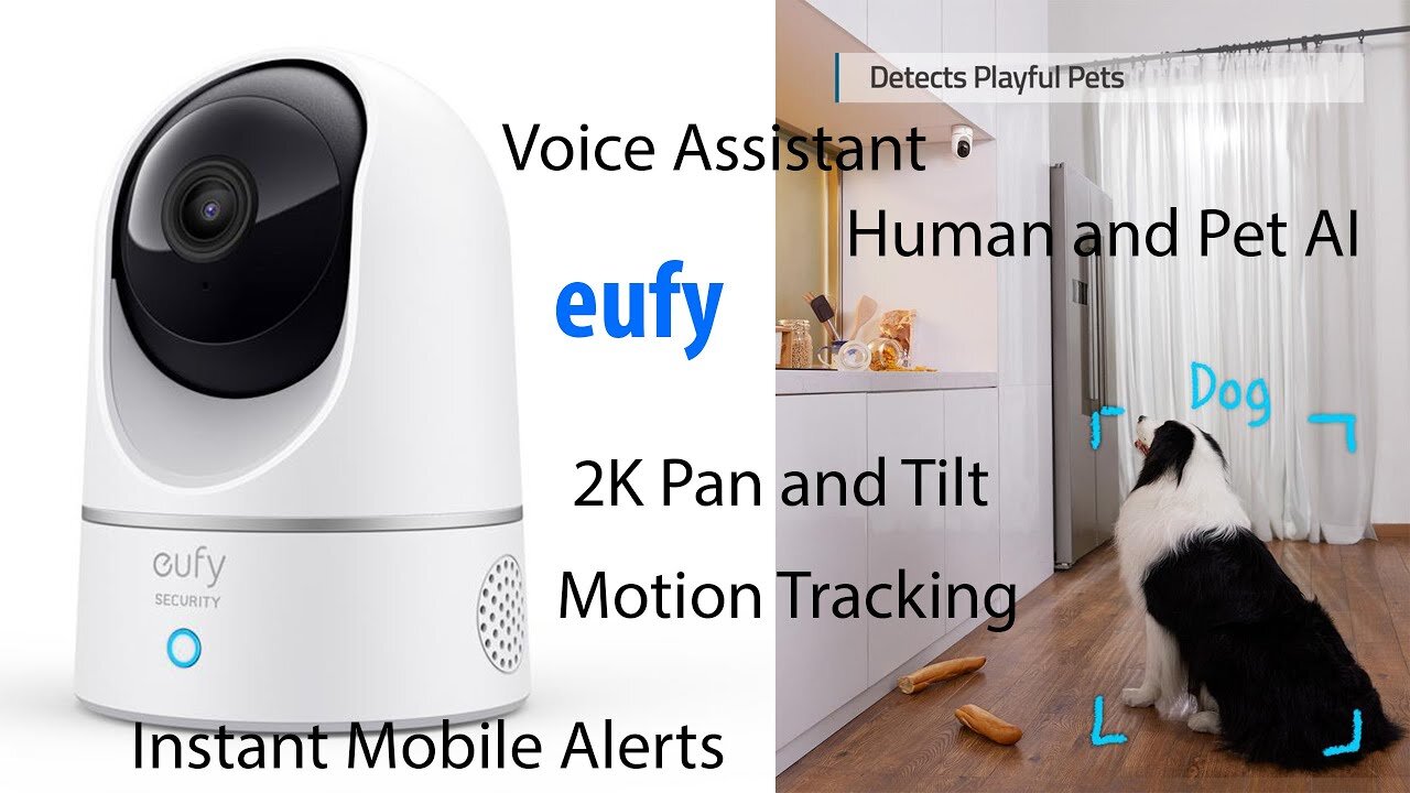 eufy security Solo IndoorCam P24 2-Cam Kit, 2K Security Indoor Camera Pan & Tilt, Plug-in Camer...