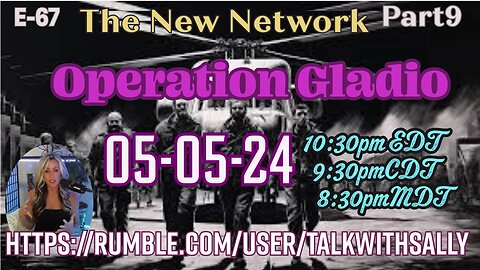 Gladio Part9-The New Network 05-05-24 (10:30pmEDT/9:30pmCDT/8:30pmMDT)