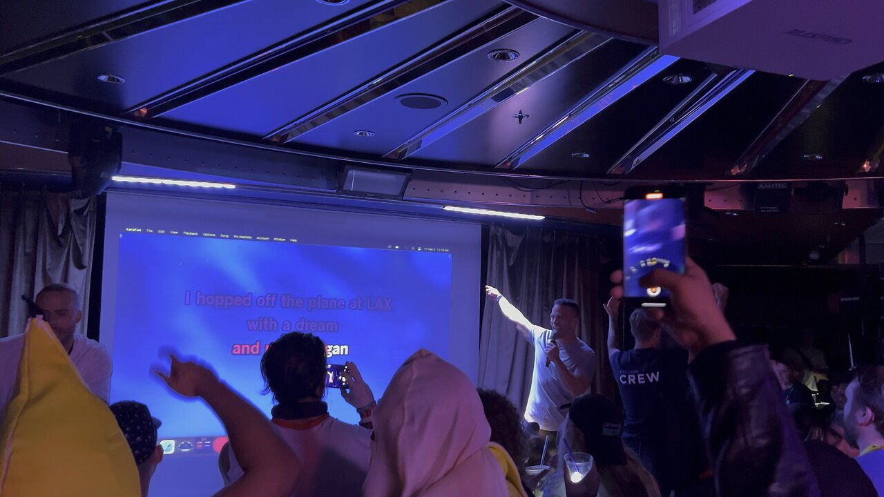 Austin Gunn & Ricky Starks Karaoke Party in the USA - Miley Cyrus - Chris Jericho Cruise 2023
