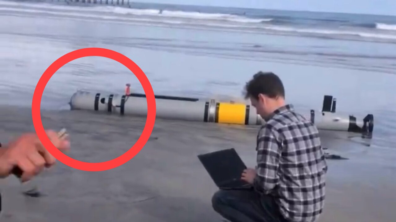 STRANGE VEHICLE WASHES UP ON U.S. BEACH ⚠️