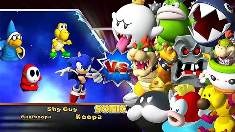 Mario Party 9 - Boss Rush - Sonic vs Koopa vs Magikoopa vs Shy Guy