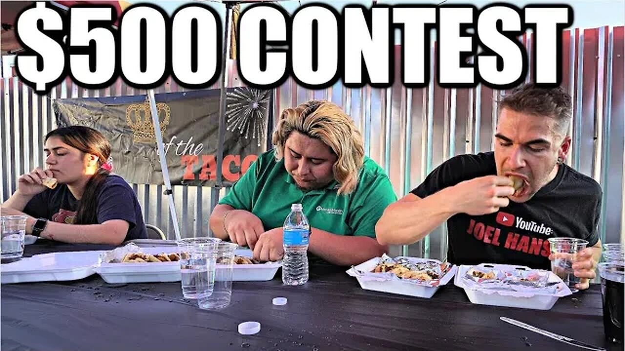 $500 TACO EATING CONTEST IN TEXAS (Gone Wild!) | Mexican Street Tacos Challenge