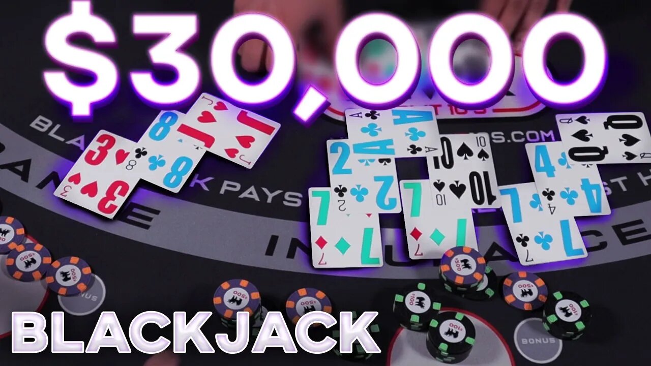 $30,000 BLACKJACK FROM $3,000 - Splitting deuces twice E.162