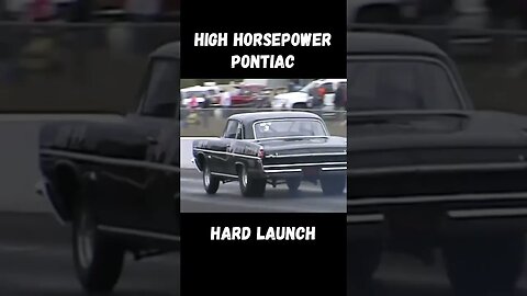 High Horsepower Rowdy Pontiac Super Stock Drag Racing Launch! #shorts