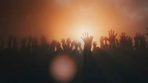 silhouettes of hands raised in worship with sunlight SBV 307110036 HD