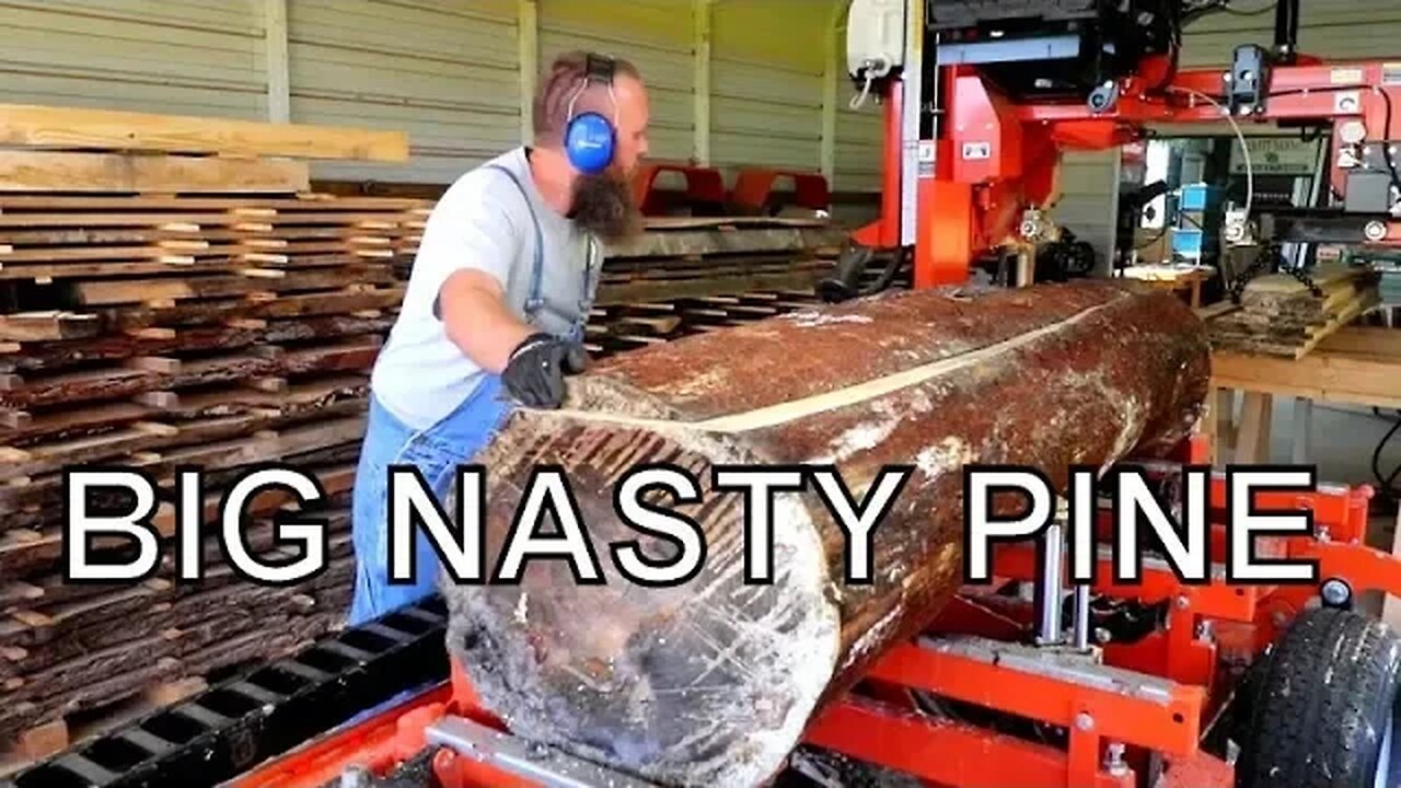 ANOTHER LOG SAVED FROM THE BURN PILE AND TURNED INTO BEAUTIFUL WIDE BOARDS,