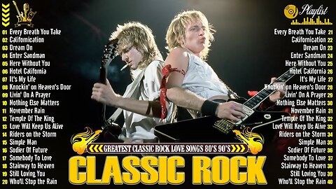 Ultimate Classic Rock Playlist 80s & 90s 🎸 Queen, Metallica, Journey, Aerosmith