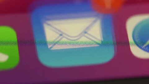 macro detail of message icon with new message clicked open on smartphone SBV 338410082 HD