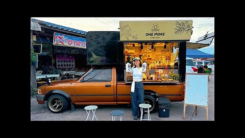 Cafe Vlog Mini Coffee Shop Truck Bar Barista Girl Dream Mobile Kopi Small Business Relax Anxiety