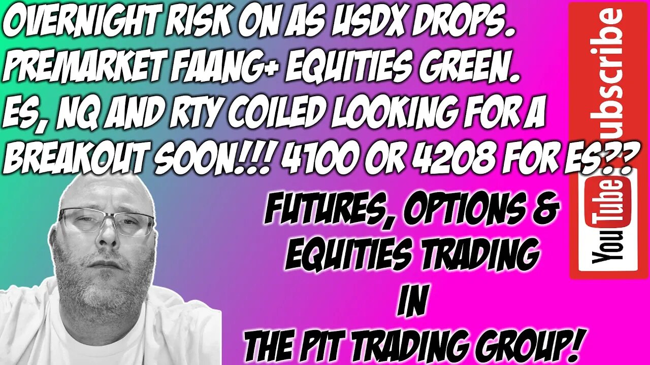 Range Bound - ES E mini S&P500 NQ NASDAQ 100 Premarket Trade Plan - The Pit Futures Trading