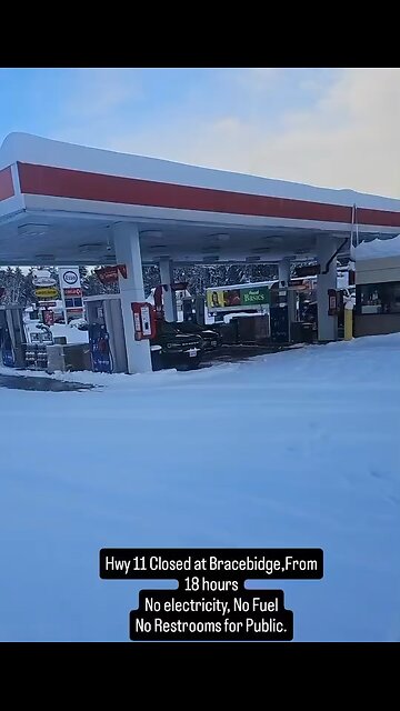 Ontario Snowstorm In Bracebridge