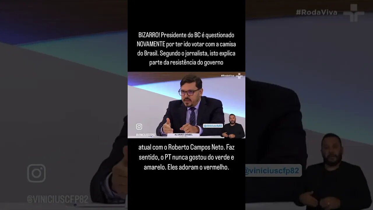 BIZARRO! Presidente do BC é questionado NOVAMENTE por ter ido votar com a camisa do Brasil.