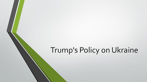 Trump's Policy on Ukraine