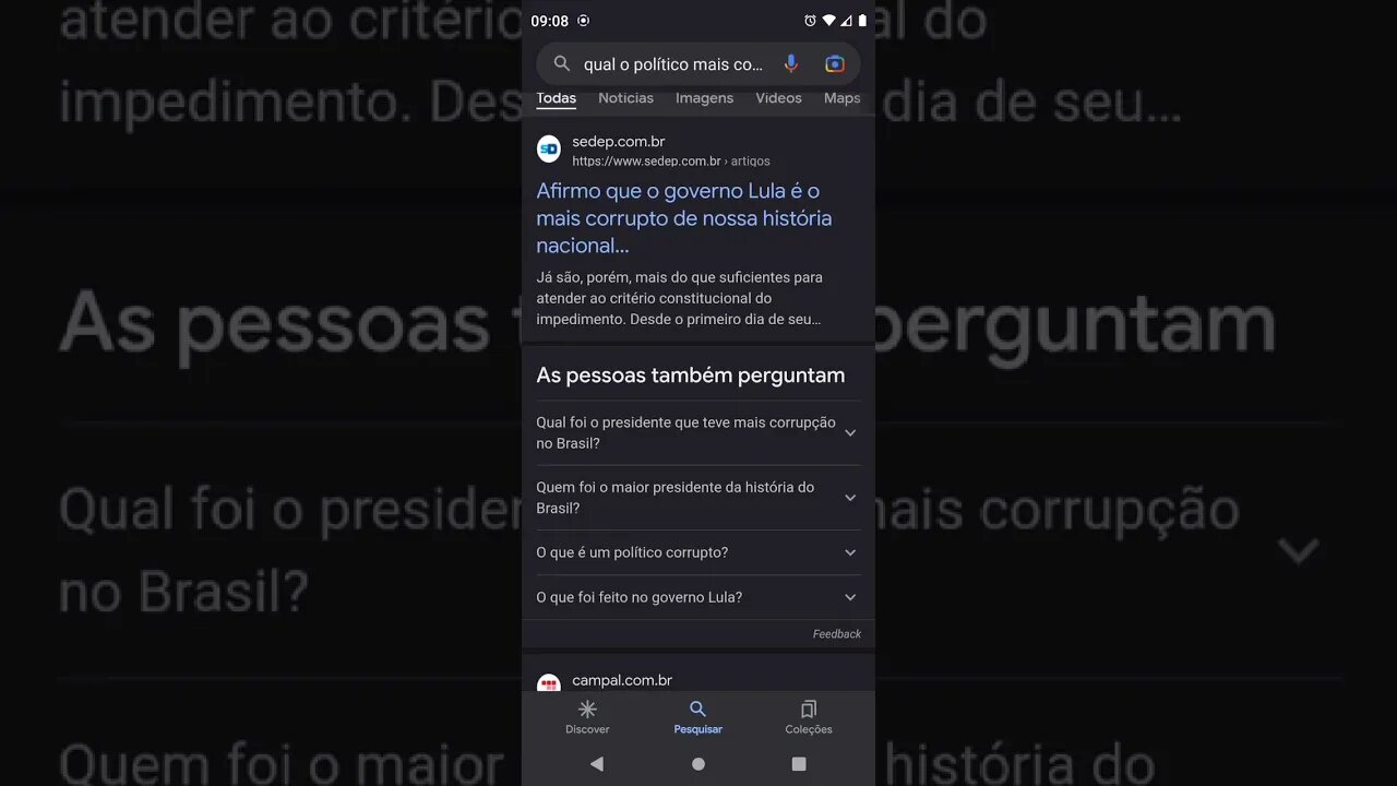 Olha aí o Google criando fake news... #brasil #paz #PT #Lula