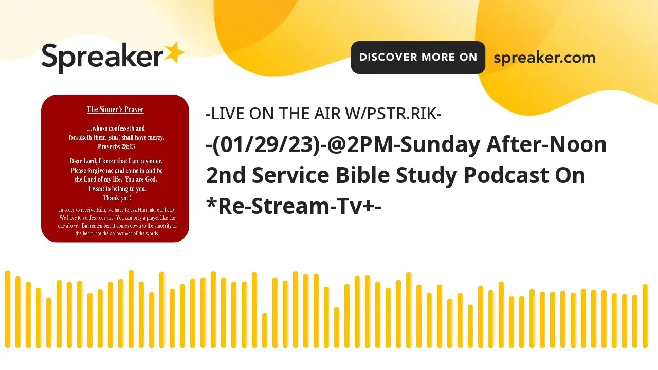 -(01/29/23)-@2PM-Sunday After-Noon 2nd Service Bible Study Podcast On *Re-Stream-Tv+-