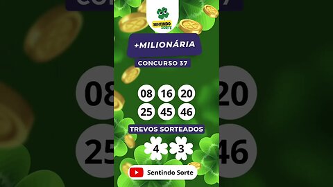 🍀 Resultado +MILIONÁRIA 37 |Sentindo Sorte #shorts