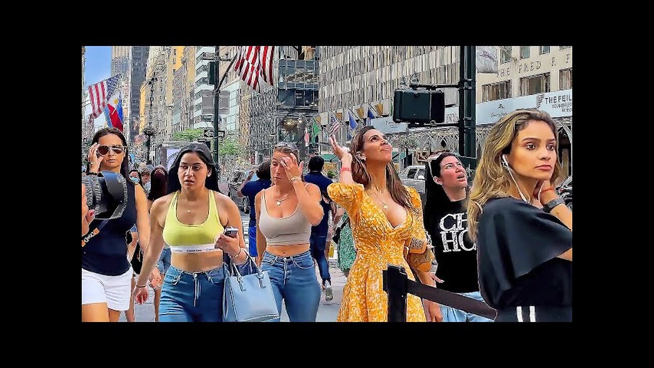 WALK Fifth Avenue NEW YORK City USA vlog 4k video TRAVEL