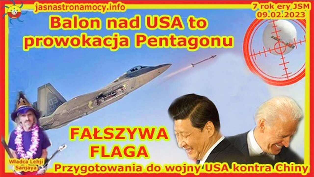 Balon nad USA to prowokacja Pentagonu FAŁSZYWA FLAGA Przygotowania do wojny USA kontra Chiny