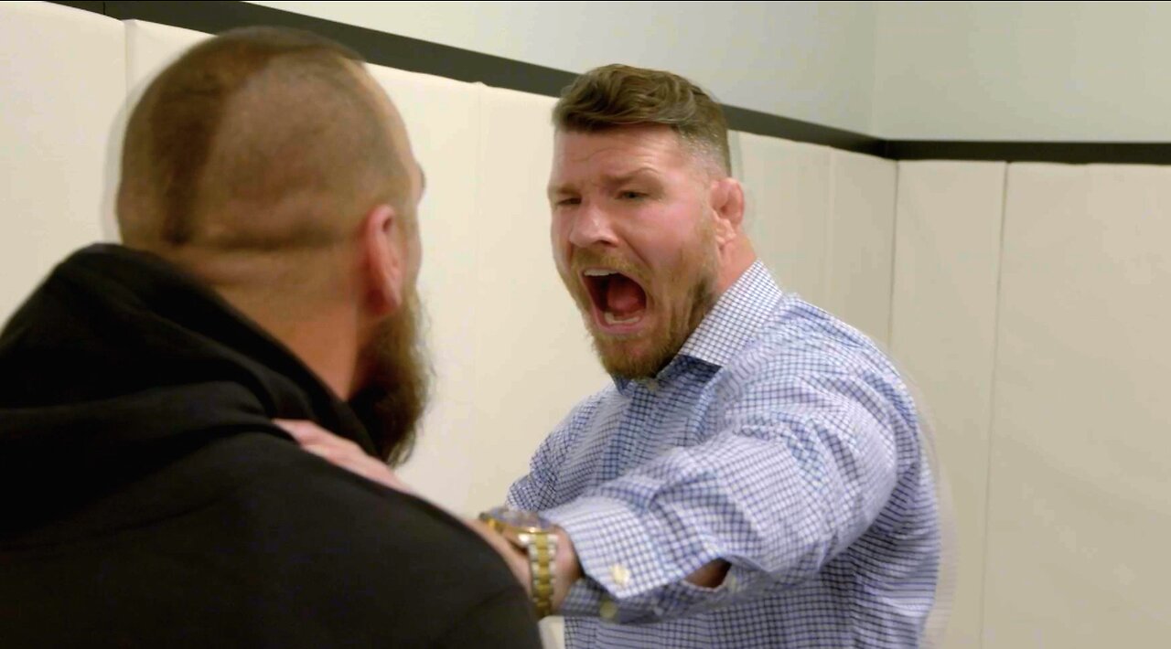 Michael Bisping Dishes Out Warm Up Slaps in Power Slap Locker Room