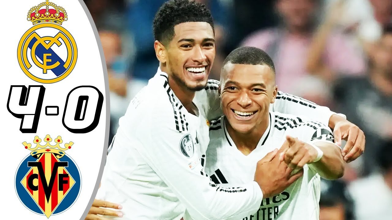 Real Madrid vs Villarreal 4-0- All Goals & Highlights - 2024