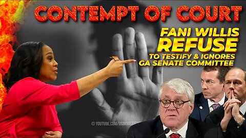 BREAKING🔥 Fani Willis DISQUALIFICATION Saga - CONTEMPT OF COURT 🚨 FANI REFUSE TO TESTIFY