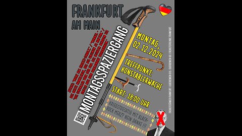 Montagsspaziergang gegen Merz... FRANKFURT FÜR FRIEDEN ❤️ mit #KLARTEXT und #DauerwelleDemoreport