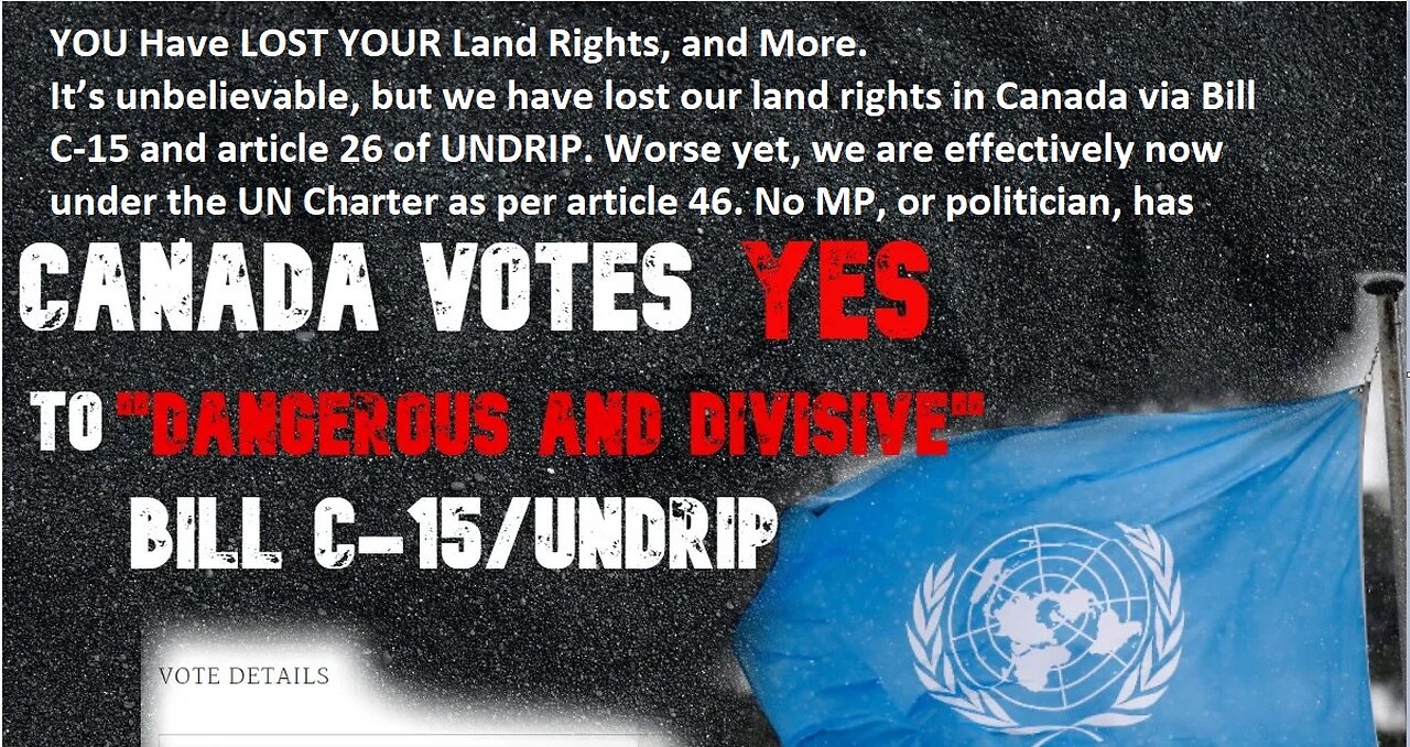 Land Use Bylaw to steal your Land - UNDRIP