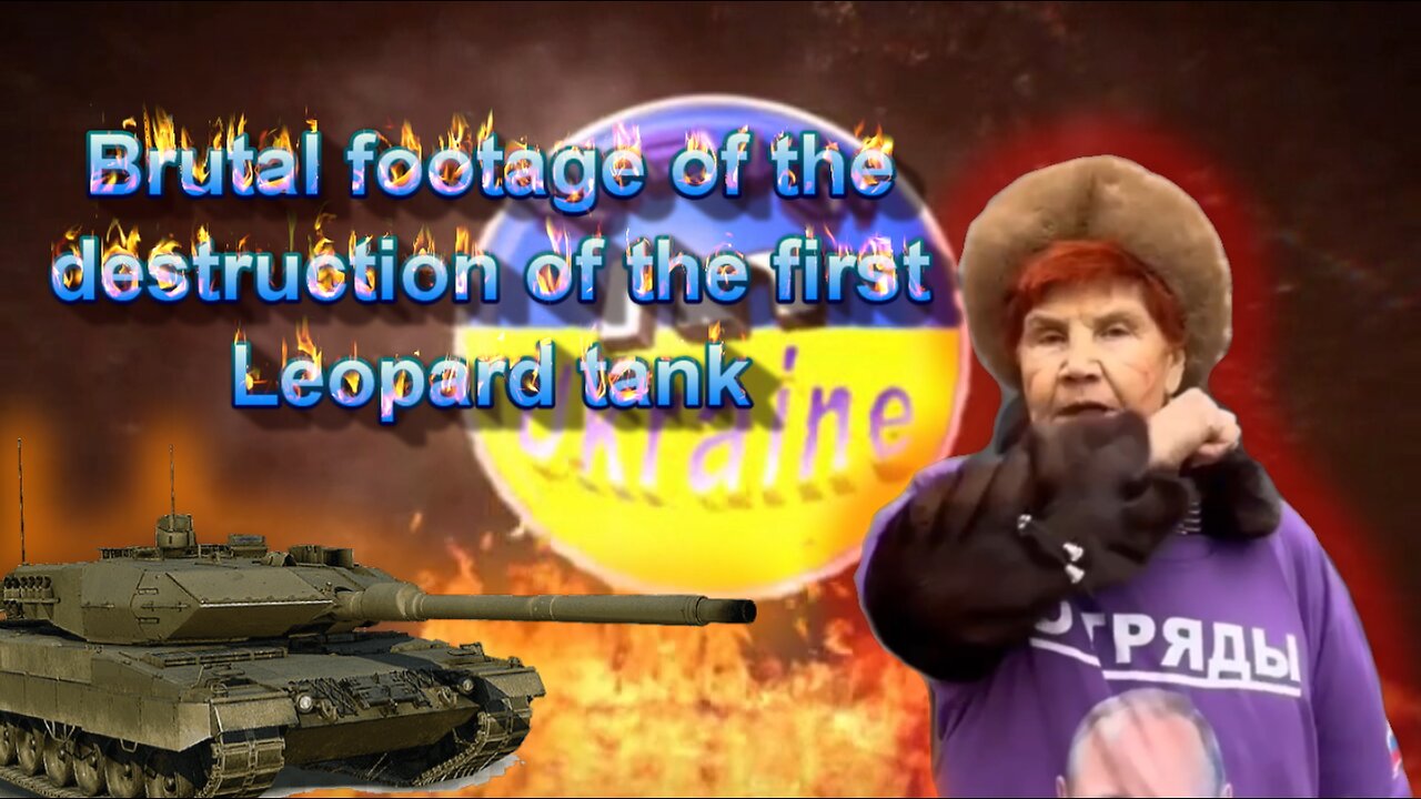 Brutal footage of the destruction of the first Leopard tank.